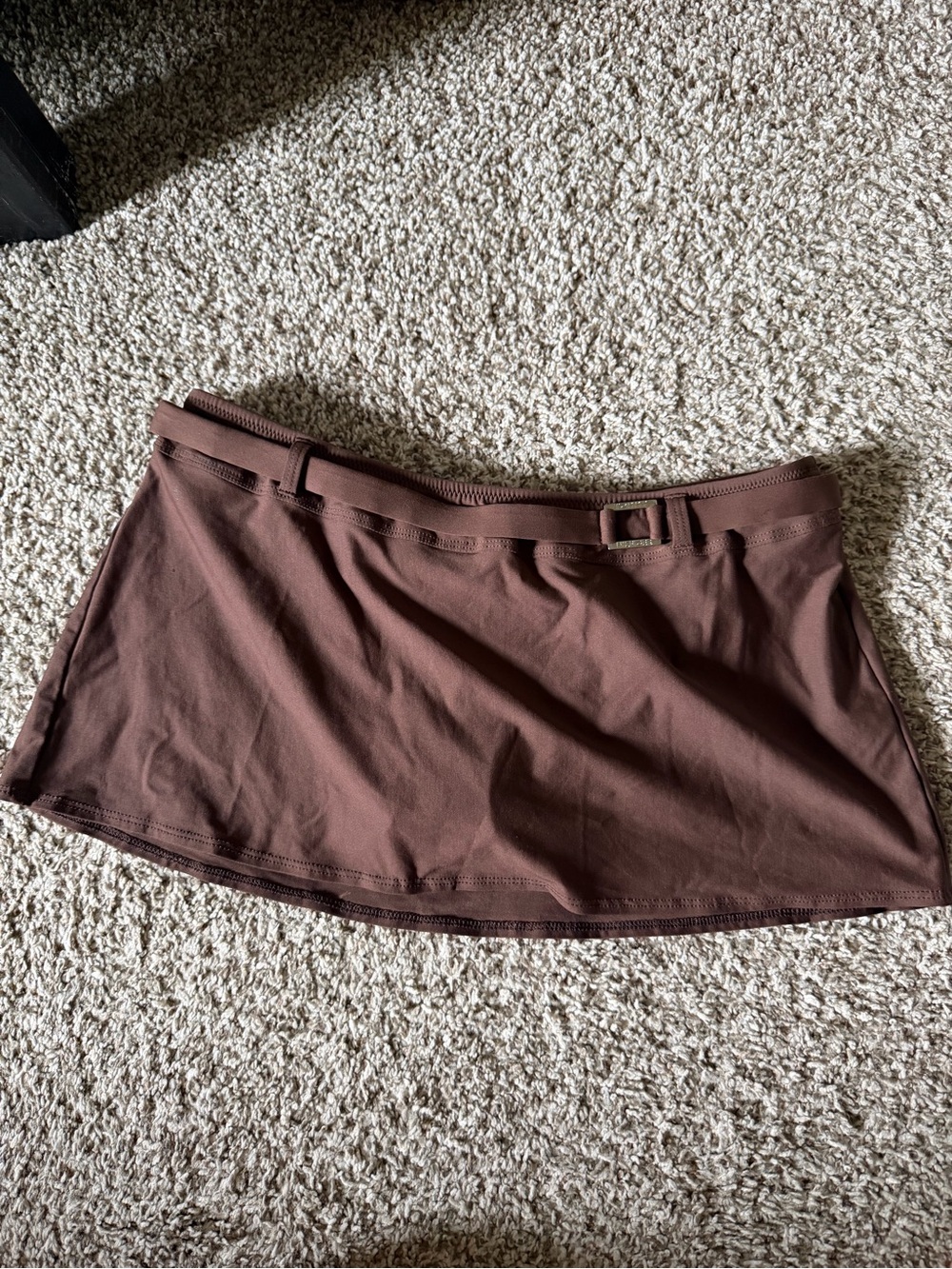 Tommy Hilfiger Mini Skirt in Chocolate Brown with Belted Waist (Vintage & NWT)